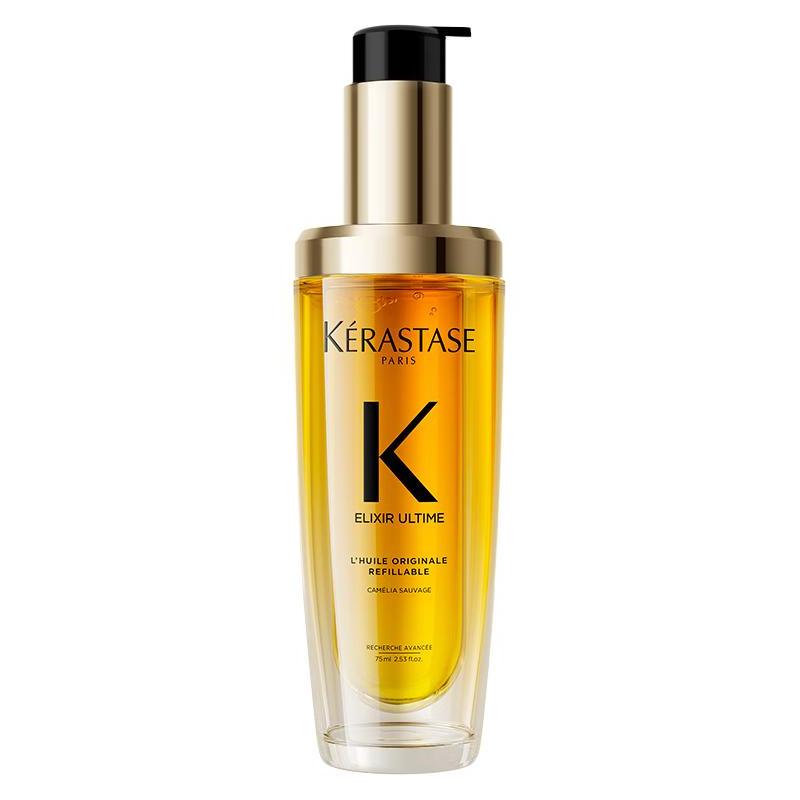 Kérastase Gilded Camellia Hair Care Essential Oil Repairs, nourishes, anti-frizz, smoothes, moisturizes and prevents breakage / 75ml коричневый