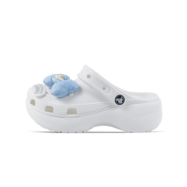 

Crocs Classic Platform Clog EVA Bow Puppy Cute Versatile Classic Cloud Dok Niche Campus Style Hole Shoes Unisex White 34-35 белый