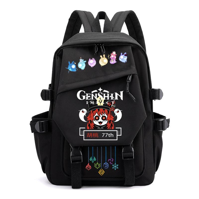 Mochila Escolar Estudante Viagem Caderno Presente para Crianças Bolsa Genshin Impact