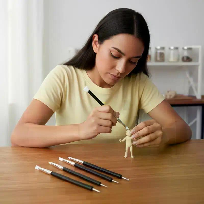 5Pcs/Set Double-Headed Silicone Nail Art Pens Rhinestones Picker 3D Nail Carving Dotting Manicure Tools For Nail Art Design