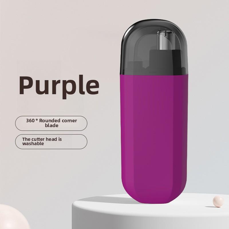 

Электрический триммер для волос в носу, мужские аккумуляторные ножницы для чистки носа и удаления волос в носу, женская бритва для волос в носу фиолетовый