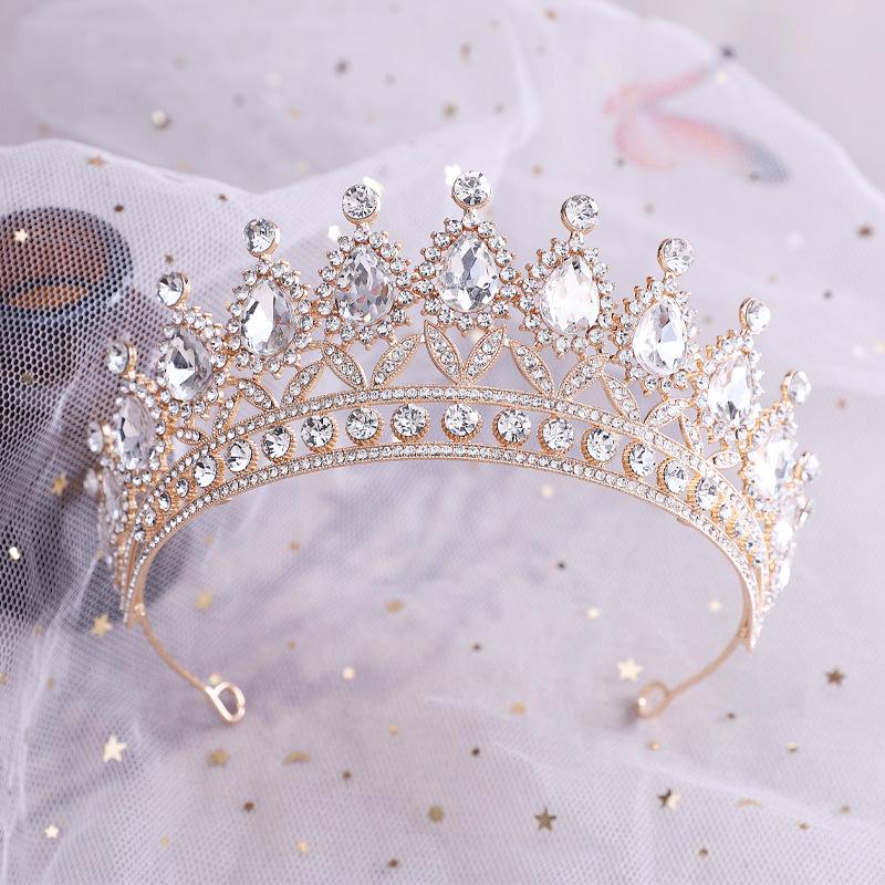 

Принцесса Свадебная Корона - Элегантный Сказочный Стиль Свадебное и Праздничное Украшение для Головы золотой