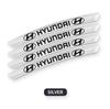 4Pcs Car Wheel Hub Rim Stickers Decals Auto Styling Accessories For Hyundai Tucson IX35 I30 I20 Kona Coupe Veloster I40 Getz b1