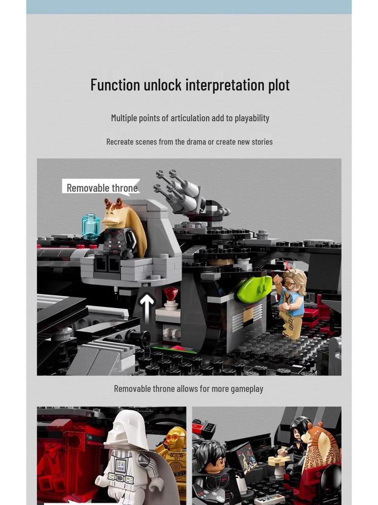 Lego-Compatible 75389 Battle of the Dark Millennium Falcon 75105 Street Scene Toy Set