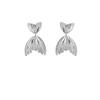Fish Tail Ear Clips, No Ear Holes, Metal Cold Wind, European and American Personality Design Sense, Earrings, Simple Niche Mosquito Coil Disc Earrings
