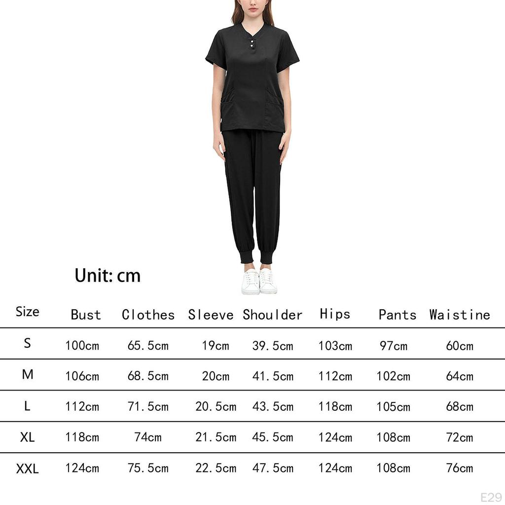 Care Peeling Set, Work Clothes, Soft, Breathable, Elastic Waist, Nurse Clothing, Top And