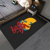 Wu-Tang Clan Yellow W Logo Red Graffiti Rug, Yellow Red Hip Hop Logo Style Design, Home Decor, Cozy Floor Accent, All Seasons Gift