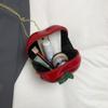 Round Design Fun Bag For Lady Girls Trend Mini Crossbody Phone Bag Japanese Cute Apple Creative Handbag Purse Female Red Purse