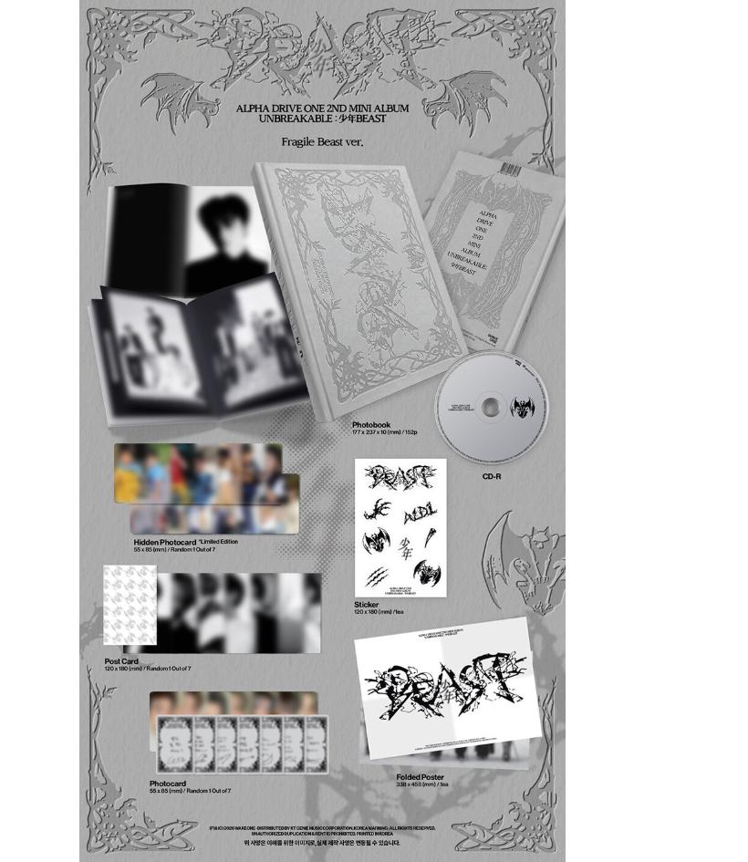 [PRE-ORDER] ALPHA DRIVE ONE 2nd Mini Album UNBREAKABLE : Boy BEAST [Fragile Beast Ver.]
