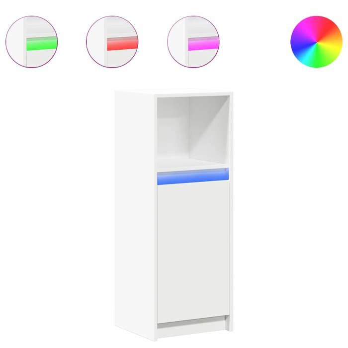 VidaXL Buffet with LED White 38x34x100 Cm Engineered Wood, Storage Furniture, Kitchen Storage Furniture, Furniture of 852166