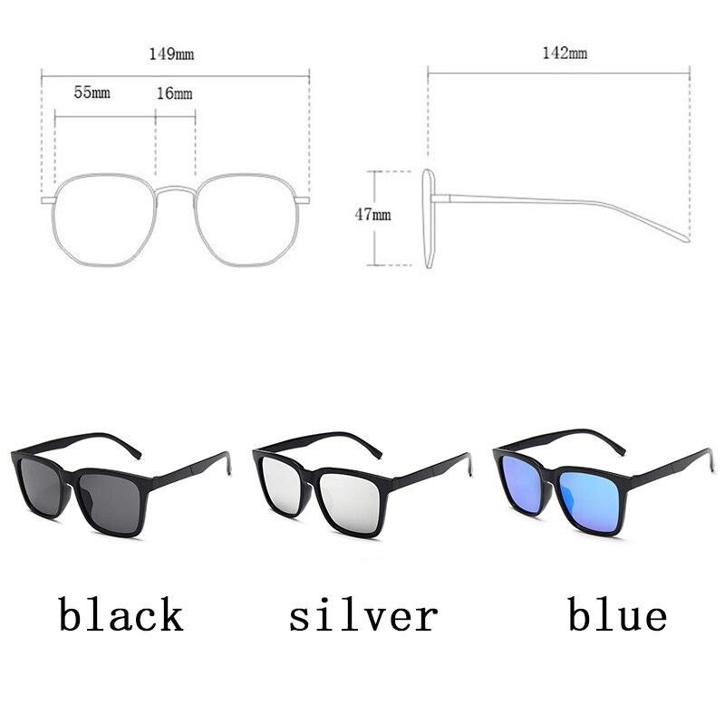 New Square Fashion Sunglasses Men's Colorful Sheet Sunglasses Street Shooting Glasses