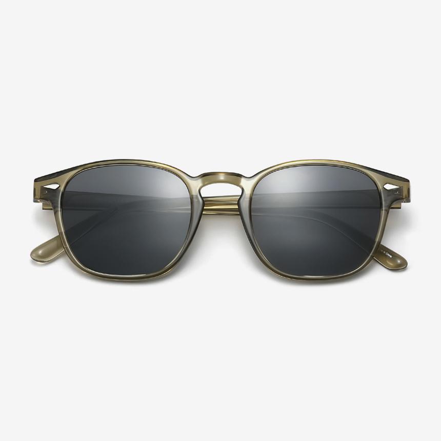 Seutailwokeu Horn-Rimmed Sunglasses Style Work Tr90-02 C4_Olive Clear Unisex Daily