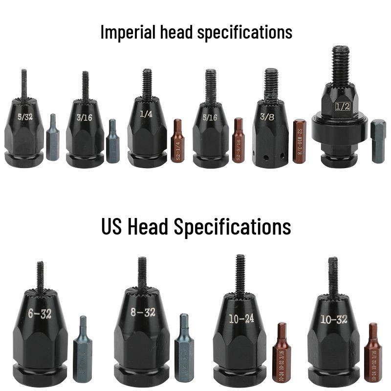Bai Ma Z8M Pneumatic Rivet Nut & Cap Gun (Imperial & US Standard Compatible)