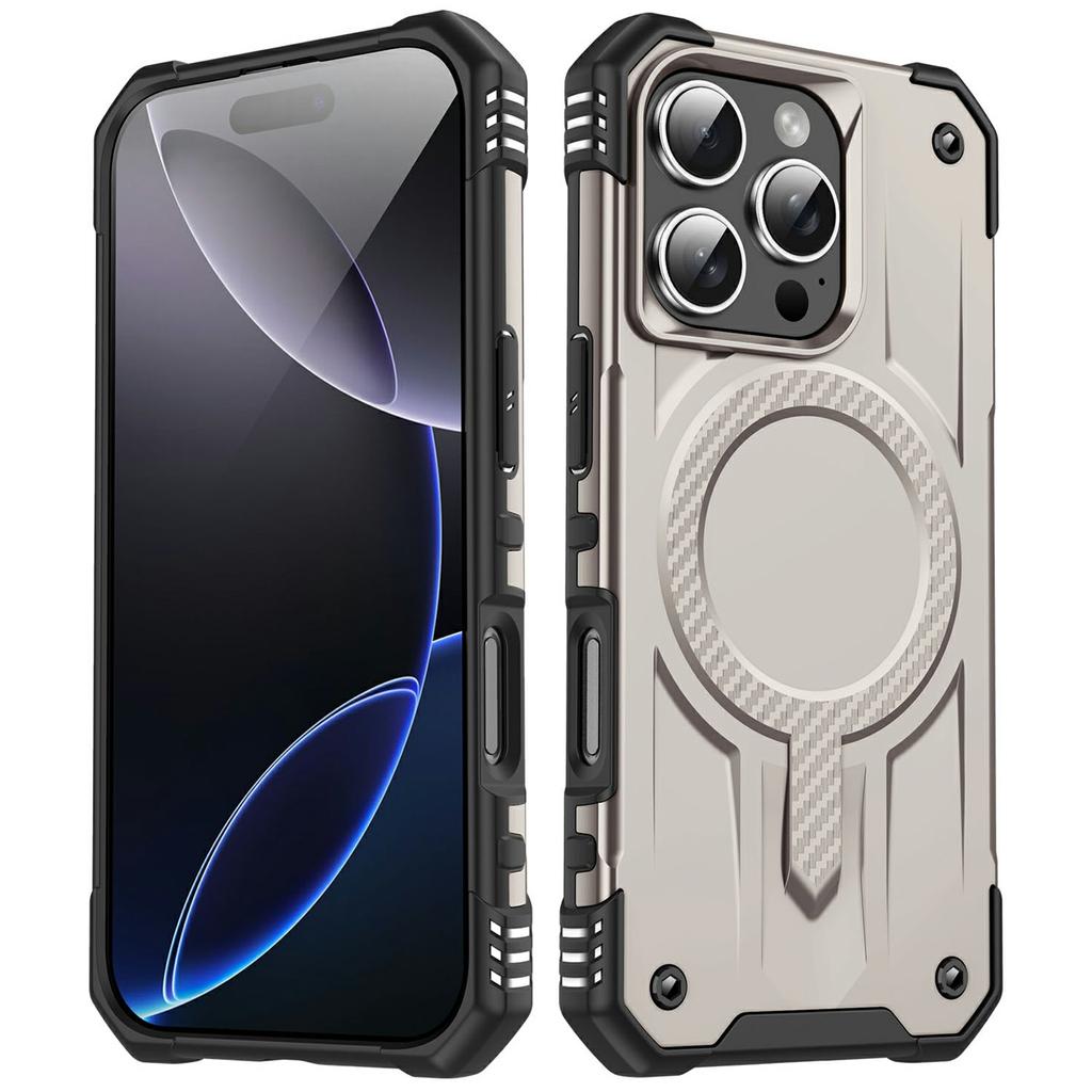 For iPhone 16 Pro Max Case Compatible with MagSafe Four Corner Airbags PC+TPU Phone Cover
