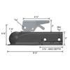 Trigger-Style Trailer Coupler - 1-7/8" Ball, 2" Channel - 2,000 lbs Trailer Coupler with Hardware Easy Remove Sticker