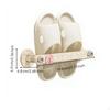 Slipper Rack, NoDrill Bathroom Shoe Organizer, WaterDraining Shelf Creamy White Silver 29.8cm