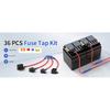 36PCS 4 Types Fuse Tap 12V Add a Fuse Kit with 5A 10A 15A 20A Fuse Standard Low Profile Fuse Tap Adapter Mini and Micro2