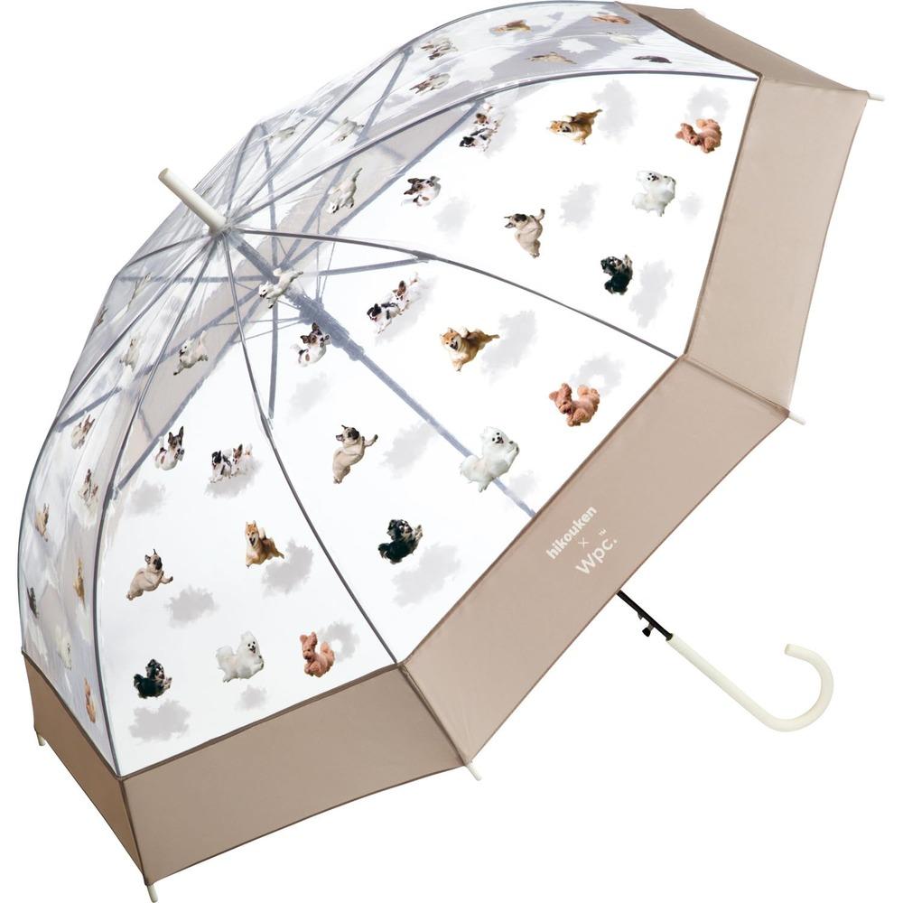 

Wpc. Vinyl Umbrella Flying Dog x One Beige Long Rain Durable Parent Bone 61cm Large Jump Ladies Sky Cloud Collaboration Stylish Commuting School Women