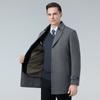 Wool jacket men's mid-length suit collar winter thickened middle-aged dad's coat woolen coat