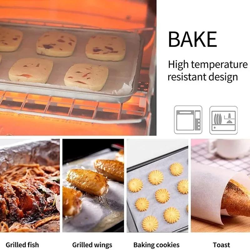 10M Baking Paper Household Kitchen Double Sided Silicone Paper for Barbecue DIY Mat Oven Cake Cookies Baking Barbecue Parties