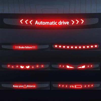 Vhodné pre Tesla Model 3/Model Y Auto Brzdové Svetlo Projekčná Doska DIY Vysoko Umiestnené Brzdové Svetlo Dekorácia Modifikačná Nálepka