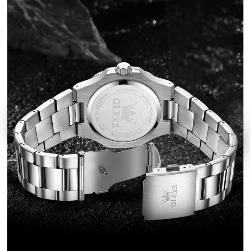Classic Fashion Quartz Man Watch Luxury Simple Stainless Steel Band Waterproof Casual Date Watches for Mens