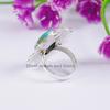 Natürlicher Türkisring, Navajo-Ring, 925er Sterling-Silber-Ring, Tropfen-Boho-Ring, Geschenk für Ehefrau, Handgefertigter Geburtssteinring