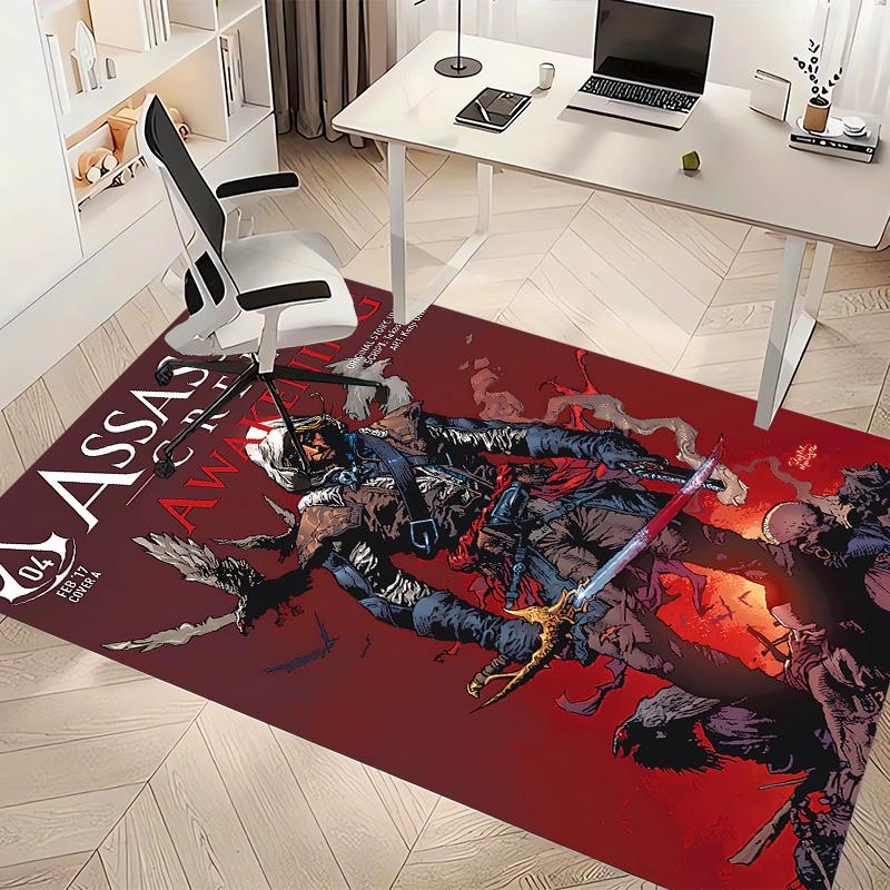A-Assassin's Creed Printed Absorbent Washable Carpet, Non-Slip Bathroom Mats, Kitchen Rugs, Yoga Mat,Living Room Entrance, Camping Picnic Rugs