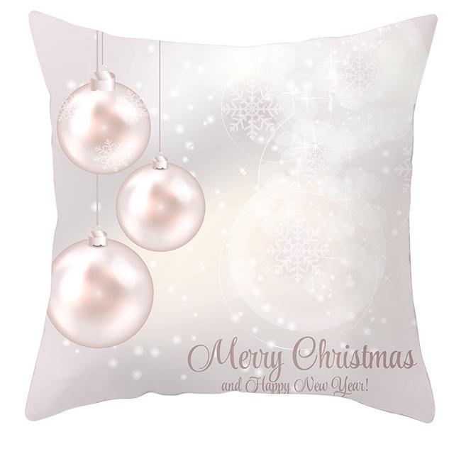 New Pink and Gold Christmas Peach Leather Velvet Pillowcase Festive Home Decoration Pillow Cushion Cover