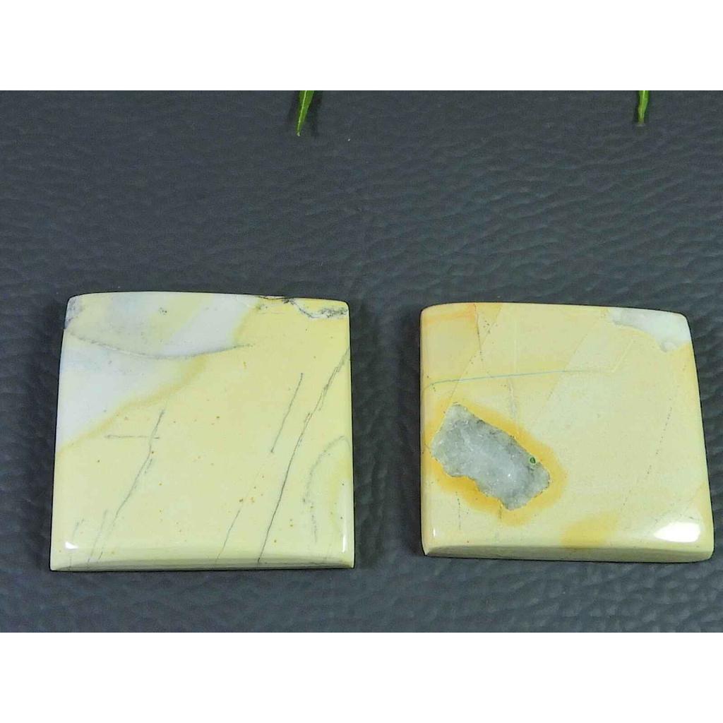 Natural Maligano Jasper 2Pcs Octagon Cabochon Loose Gemstone 125Cts. 30-39MM SK-3483
