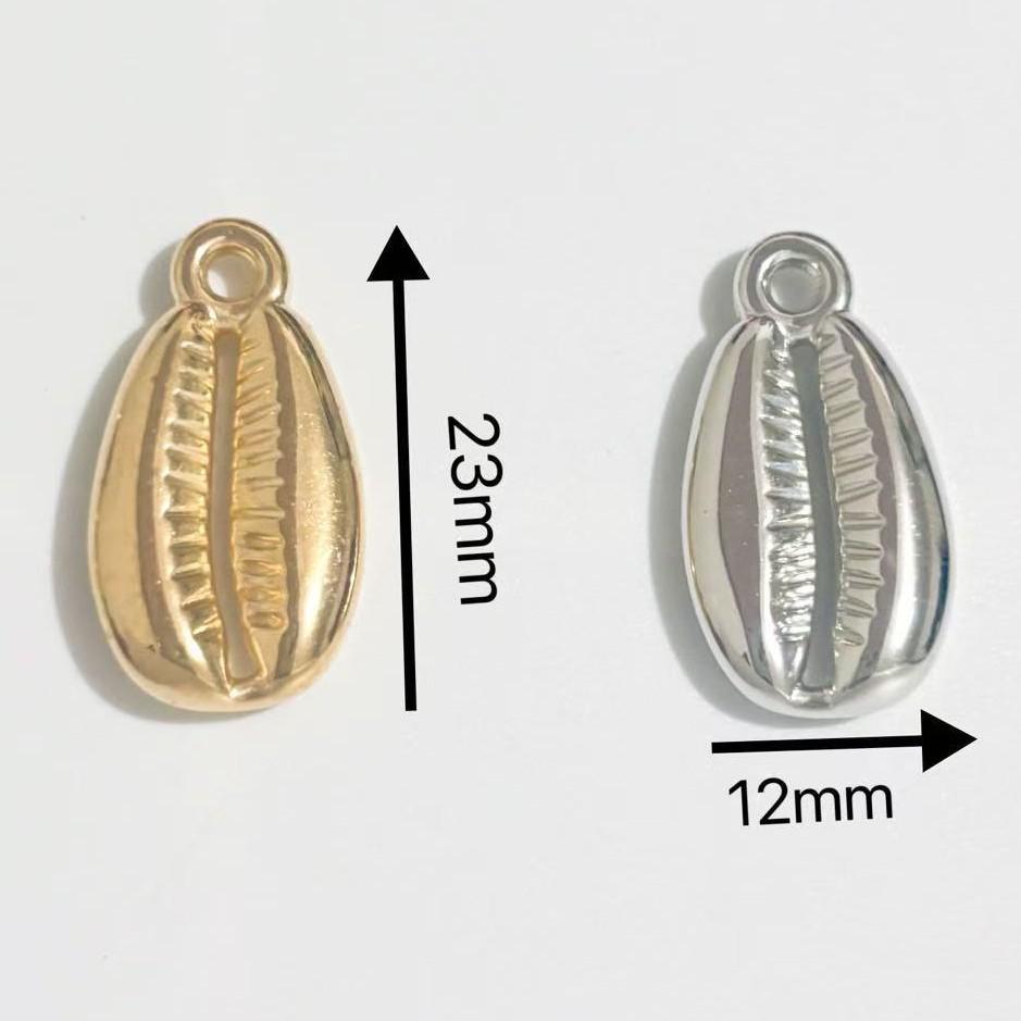 Cross-Style Electroplated Plastic Pendant Charm for DIY Jewelry