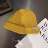 Letter Ntrx Trendy Pattern Solid Color Knitted Cap For Cold Weather Fashion