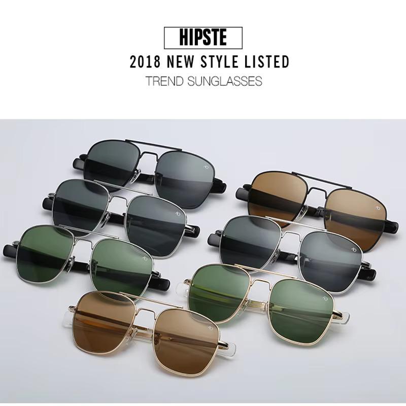AO Army Military Optical Pilot Sunglasses For Men Women Fashion Vitntage Driving Sun Glasses Luxury Design Unisex Eyewear 2025
