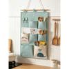 1/2pcs Linen Cotton 7Pocket Wall Hanging Storage Bag Door Back Organizer For Dorm Sundries