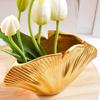 Modern Resin Art Flower Vases Coastal Clam Shell Shape Decorative Vases for Aesthetic Living Room Centerpieces Decors