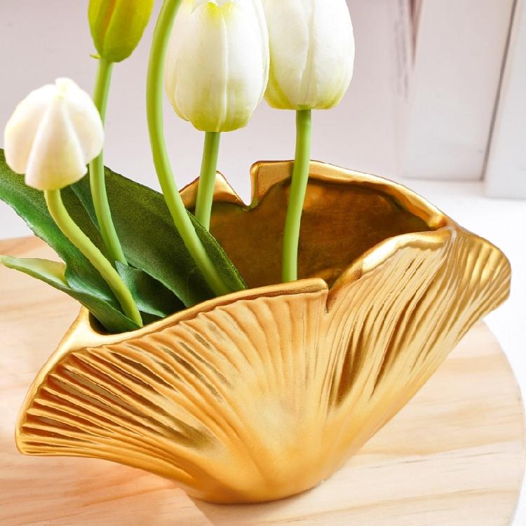 Modern Resin Art Flower Vases Coastal Clam Shell Shape Decorative Vases for Aesthetic Living Room Centerpieces Decors