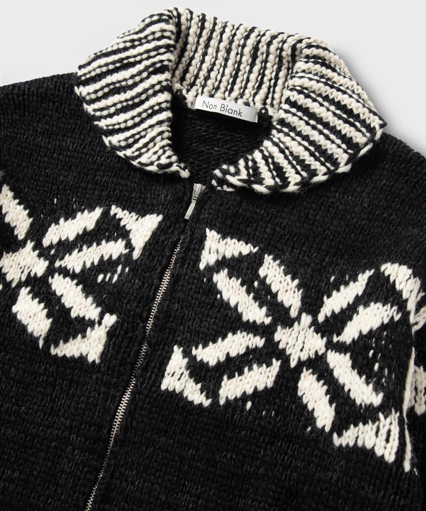 NONBLANK Cowichan Zip-Up Cardigan_Black