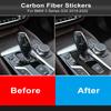 For BMW 5 Series G30 2018-2022 Accessories Carbon Fiber Interior Car Central Control Gear Shift Panel Trim Cover Decor Stickers