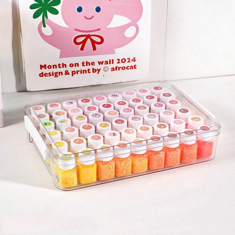 Large Capacity Perler Bead Packaging Box Transparent Bead Storage Bottle  Home Organization Tools