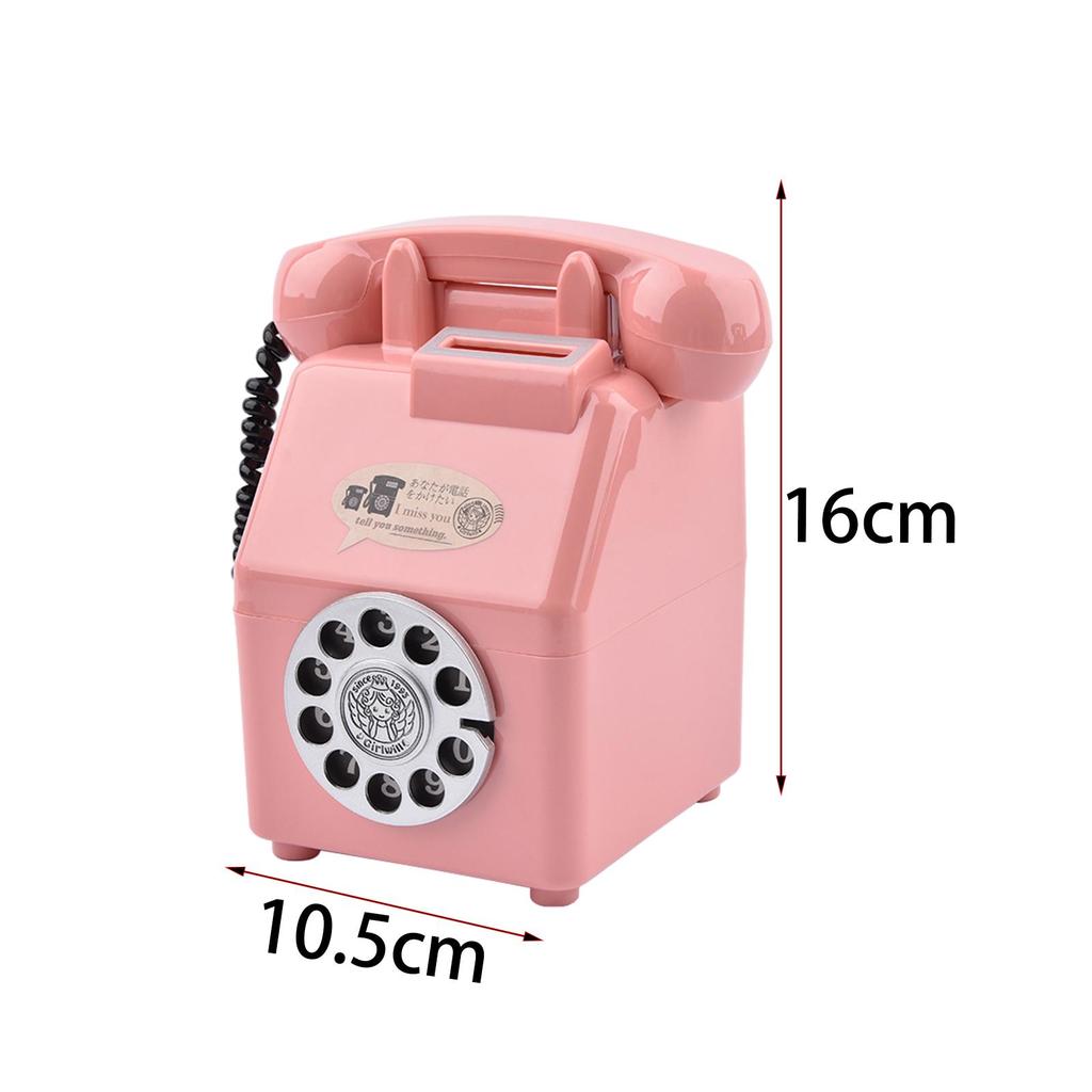 Retro Telefon Skarbonka Dekoracja Domu Bank na Monety Telefon Pudełko do Oszczędzania Pieniędzy na Festiwal Boże Narodzenie Dom Salon Dorosły Dzieci