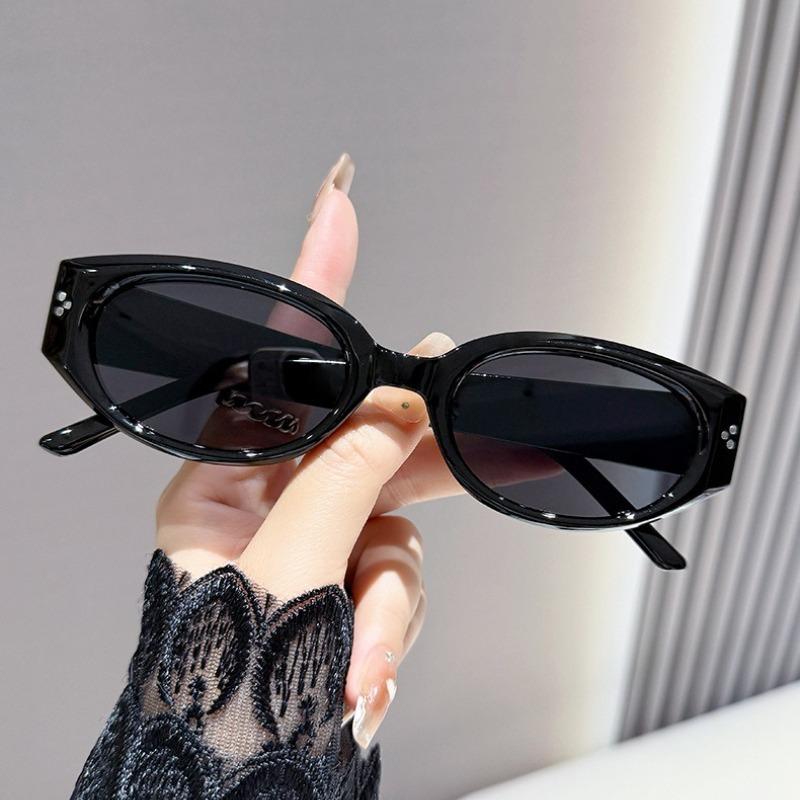 Fashion Oval Sunglasses Vintage Luxury Brand Designer Cat Eye Sunglasses Irregular Oval Sun Glasses Eyewear Uv400