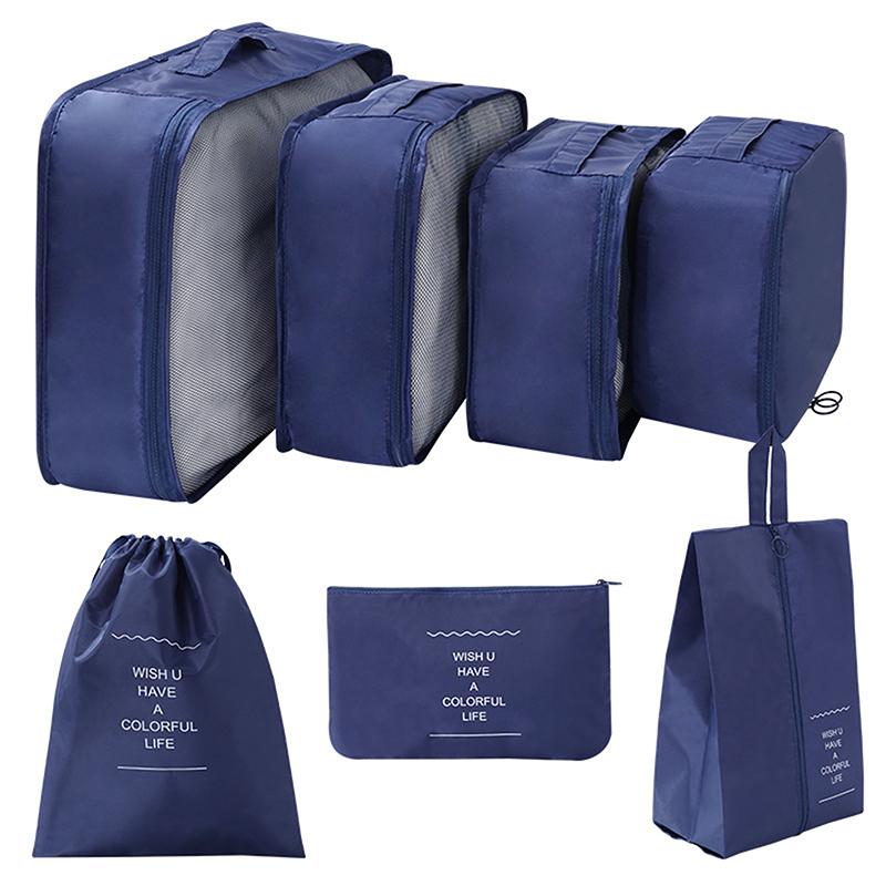 7Pcs Large Size Travel Organizer Portable Suitcase Organizer Clothes Shoes Makeup Bag Luggage Organizer Travel Storage Bag