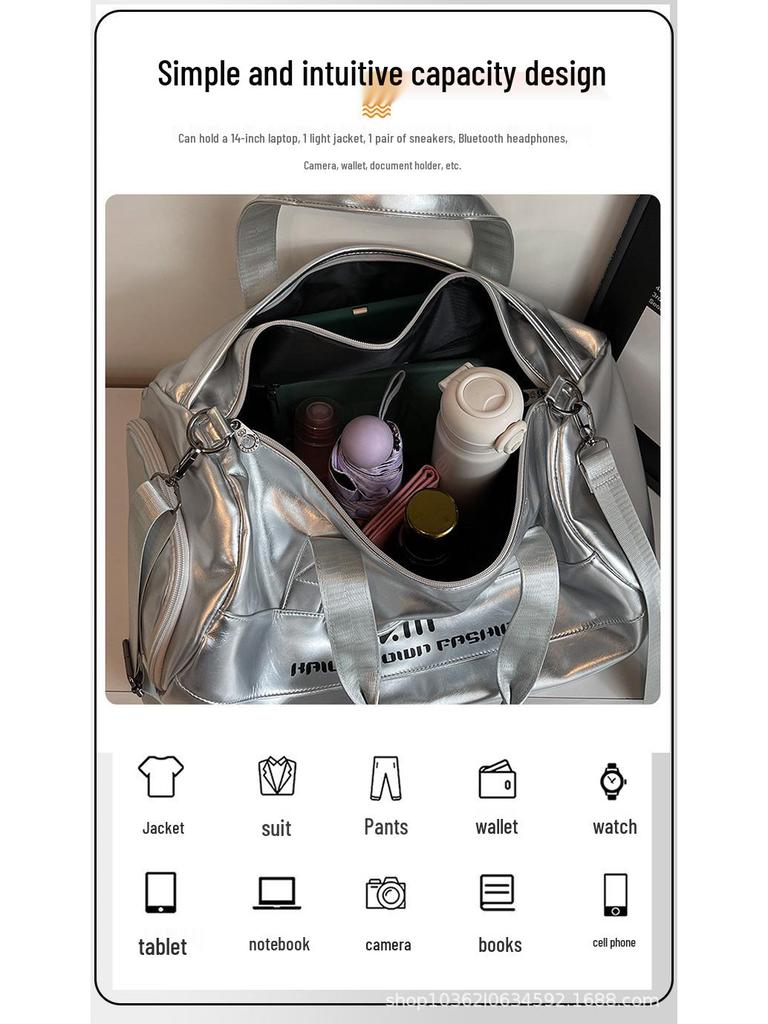 Unisex Travel Bag: Fashionable Dry/Wet Separation, Short-Distance Luggage, Handbag, Gym, and Crossbody Bag