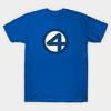 Herren Schwarzes T-Shirt mit Aufdruck Fantastic Four Logo No-Cut Transferpapier Druck Baumwoll-T-Shirt