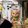 Phone Case: 2D Flat Design Suitable for iPhone 18 17 16 15 14 13 Pro Protective Case, Christmas Reindeer, Perfect Christmas and Halloween Holiday Gift
