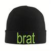 Brat Green Knitted Caps Women's Unisex's Skullies Beanies Winter Hats Charli XCX Album Casual Caps