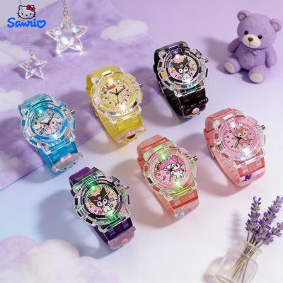 1PC Sanrio Kawaii Cartoon Anime LED Watch Adorable Kuromi Melody Pudding Dog Birthday Gifts And Christmas Thanksgiving Gift Toy