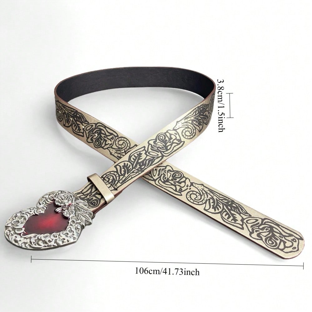 Trendy Personality Retro Embossed Ladies Belt Versatile Belt Women