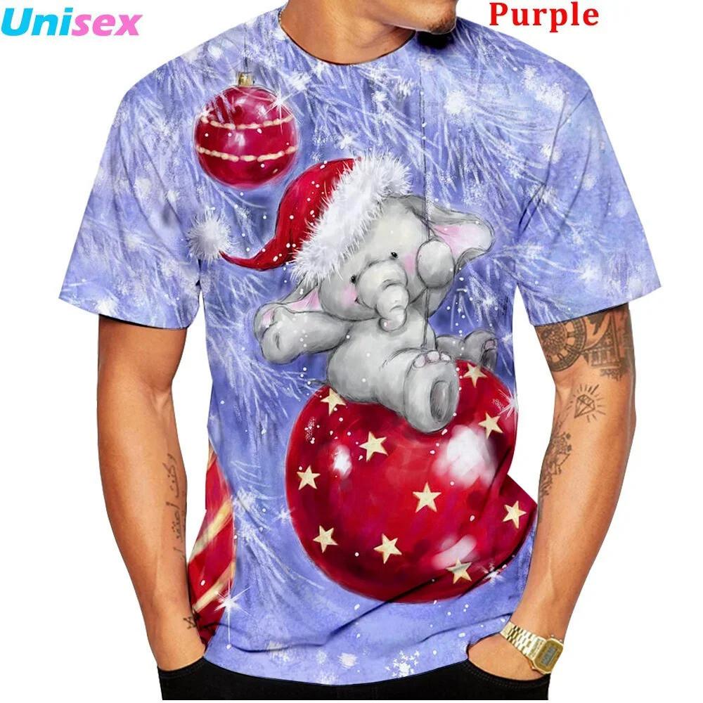 

Мужская футболка с рождественским узором, мужская модная повседневная праздничная футболка оверсайз с круглым вырезом и короткими рукавами с мультяшным принтом 5XL