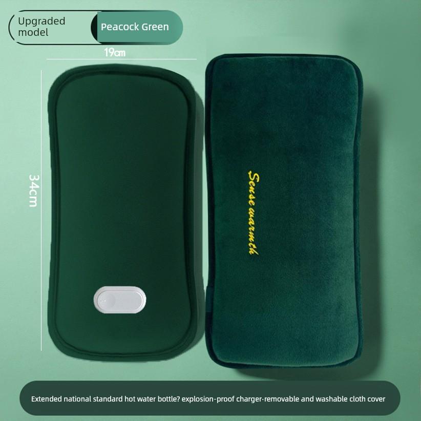 Rechargeable Hot Water Bag Removable and Washable Explosion-Proof Heating Pad for Girls Warm Belly Hand Warmer Plush Cute Cartoon Electric Heater